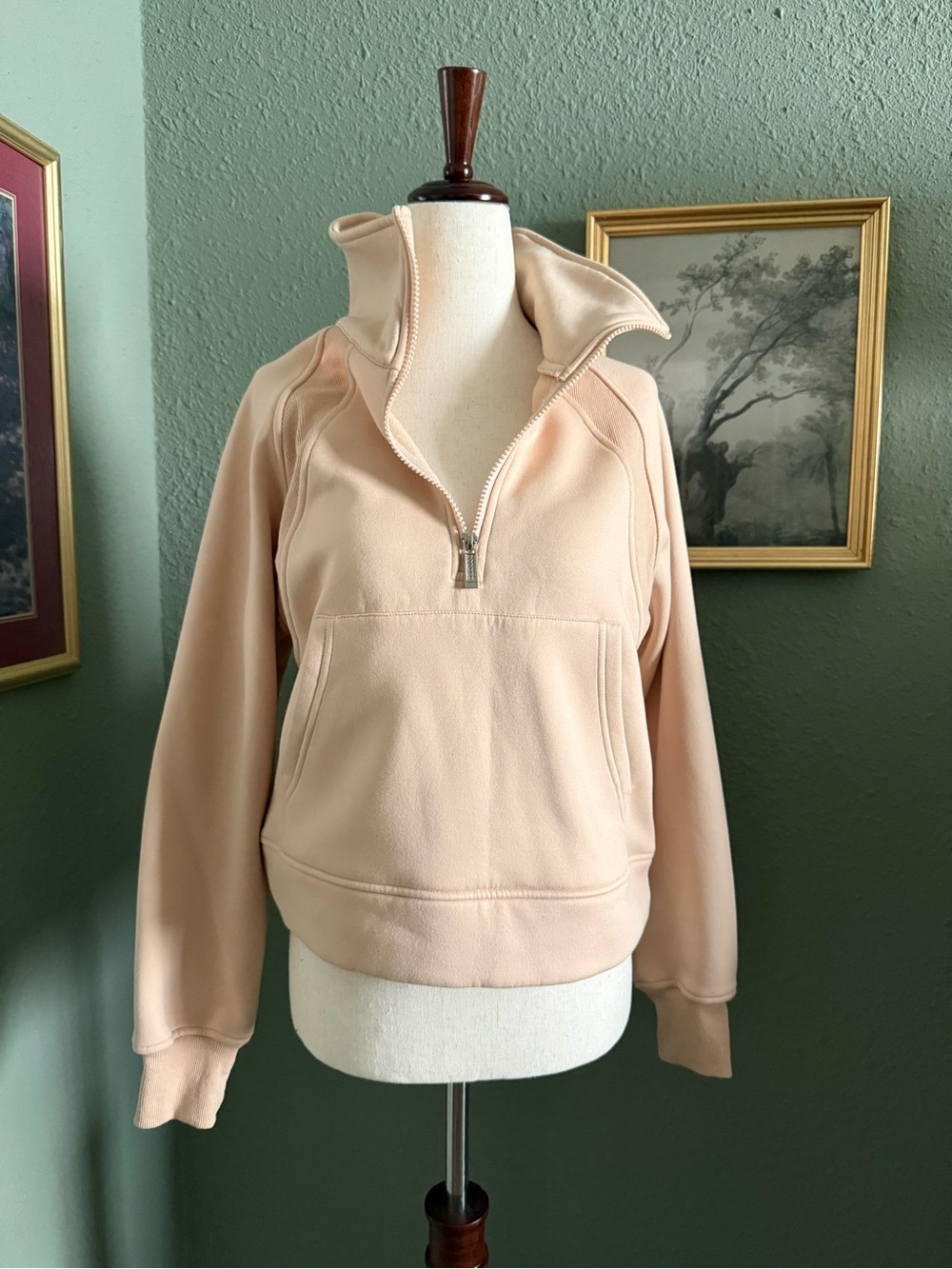 Ulu Women's Half-Zip Bomber Jacket - Light Peach